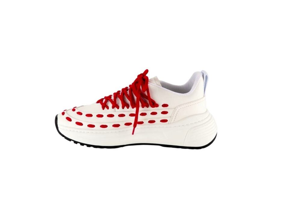 $995 NIB Men's Bottega Veneta White Leather Low Top Padded Insole Sneakers 9(42)